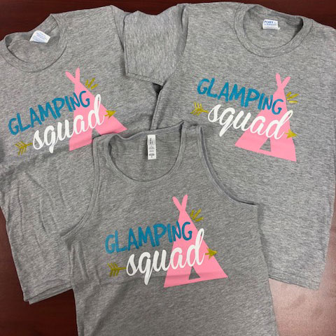 Group order of custom shirts